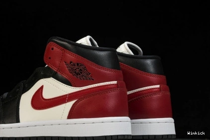 Jordan 1 Mid BQ6472-160 Toe” Air “Black 0725